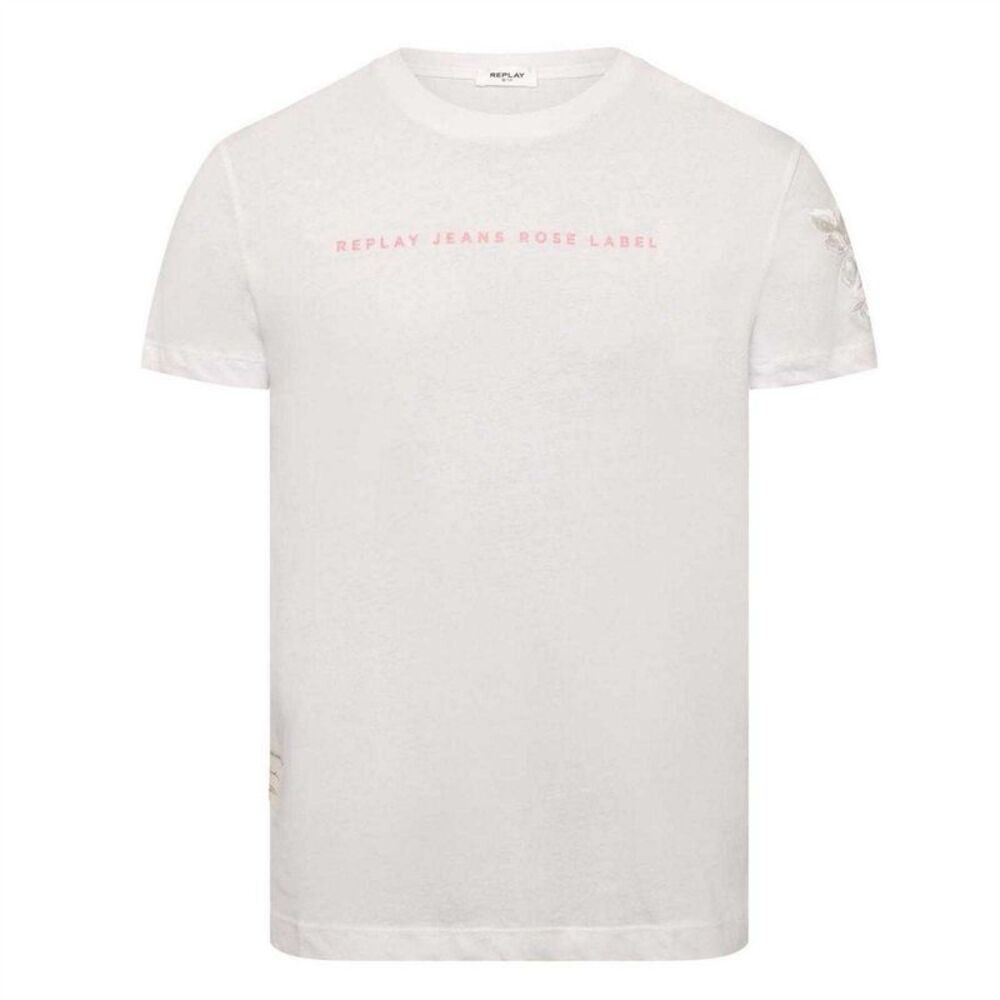 Replay Womens/Ladies Label Cotton T-Shirt / White